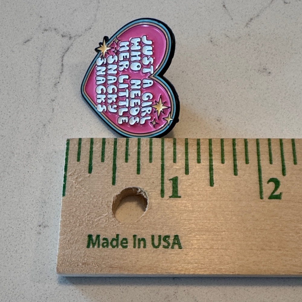 Pink Heart Enamel Pin - Picture 4 of 4